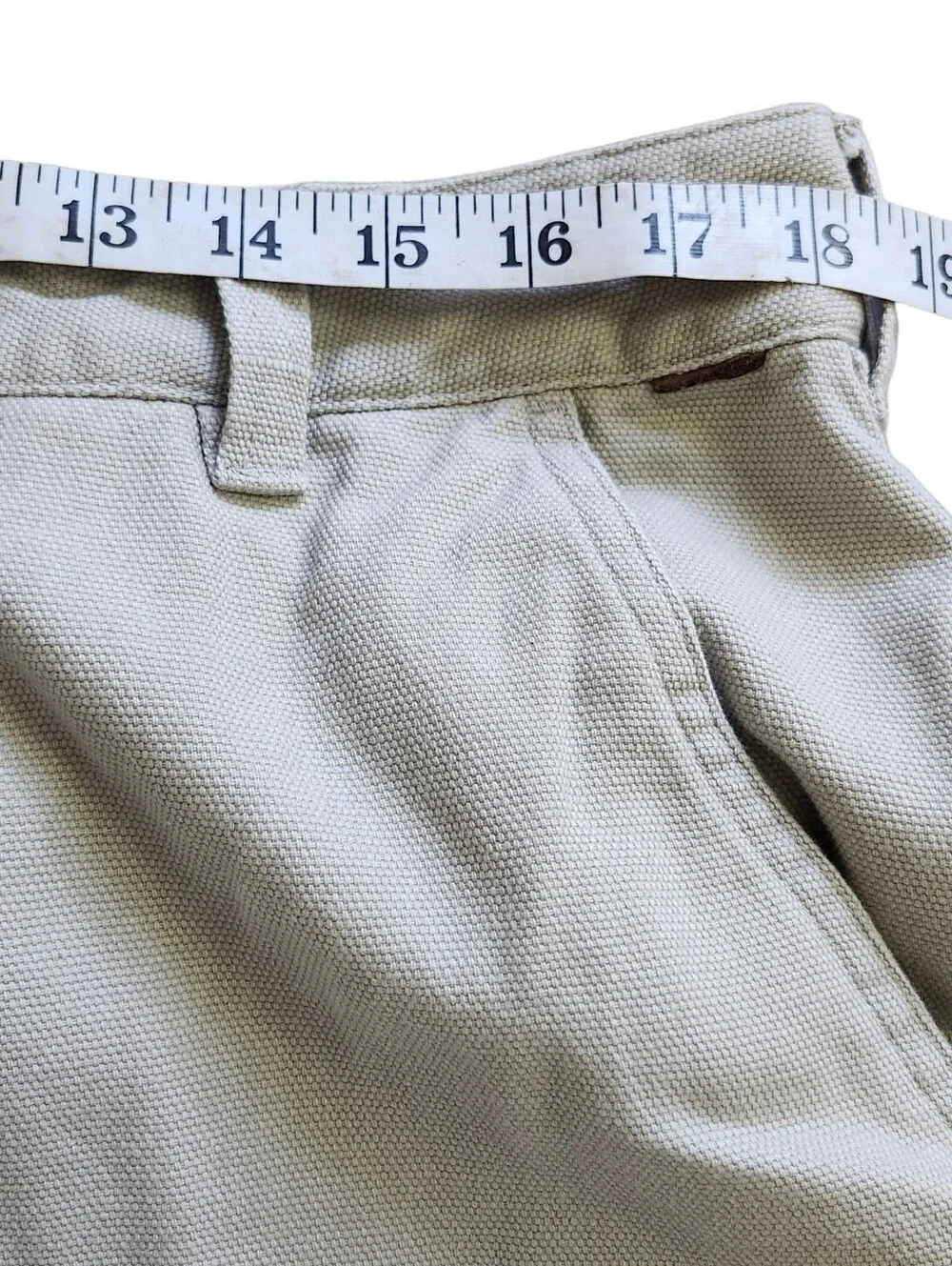 Orvis Vintage Beige Sporting Traditions Heavy Cotton Canvas Chinos. Sz. 36